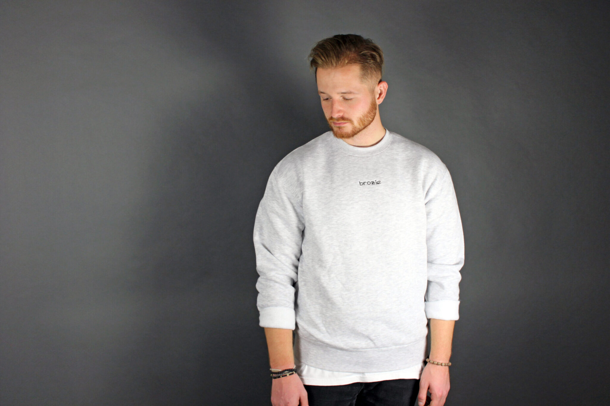 Image of brozie sweater (black) - Oxford Grey - S - Unisex